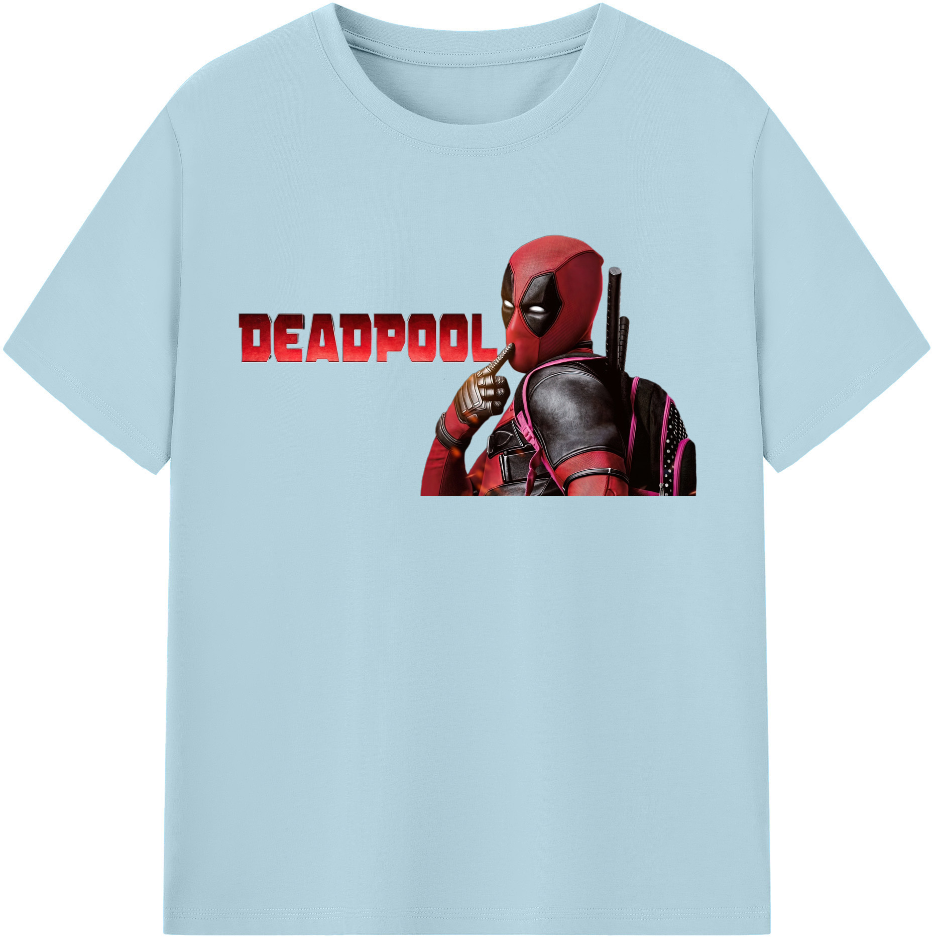 （画像用） Deadpool デッドプール 綿100％半袖Tシャツ（フロントプリント）